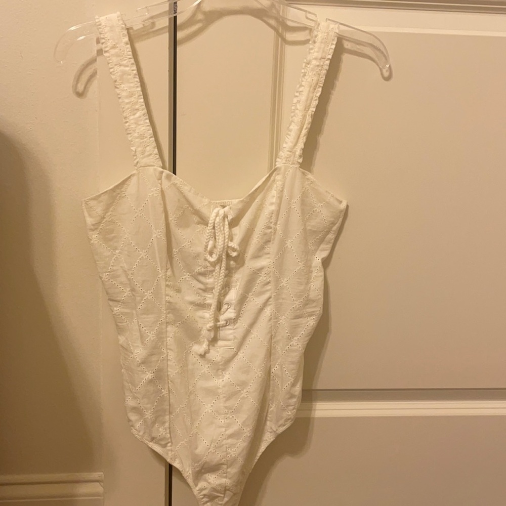 Free People white bodysuit